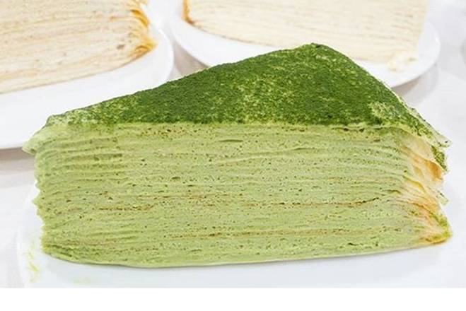 Order Matcha Crepe Cake food online from Vivi Cafe store, Quincy on bringmethat.com
