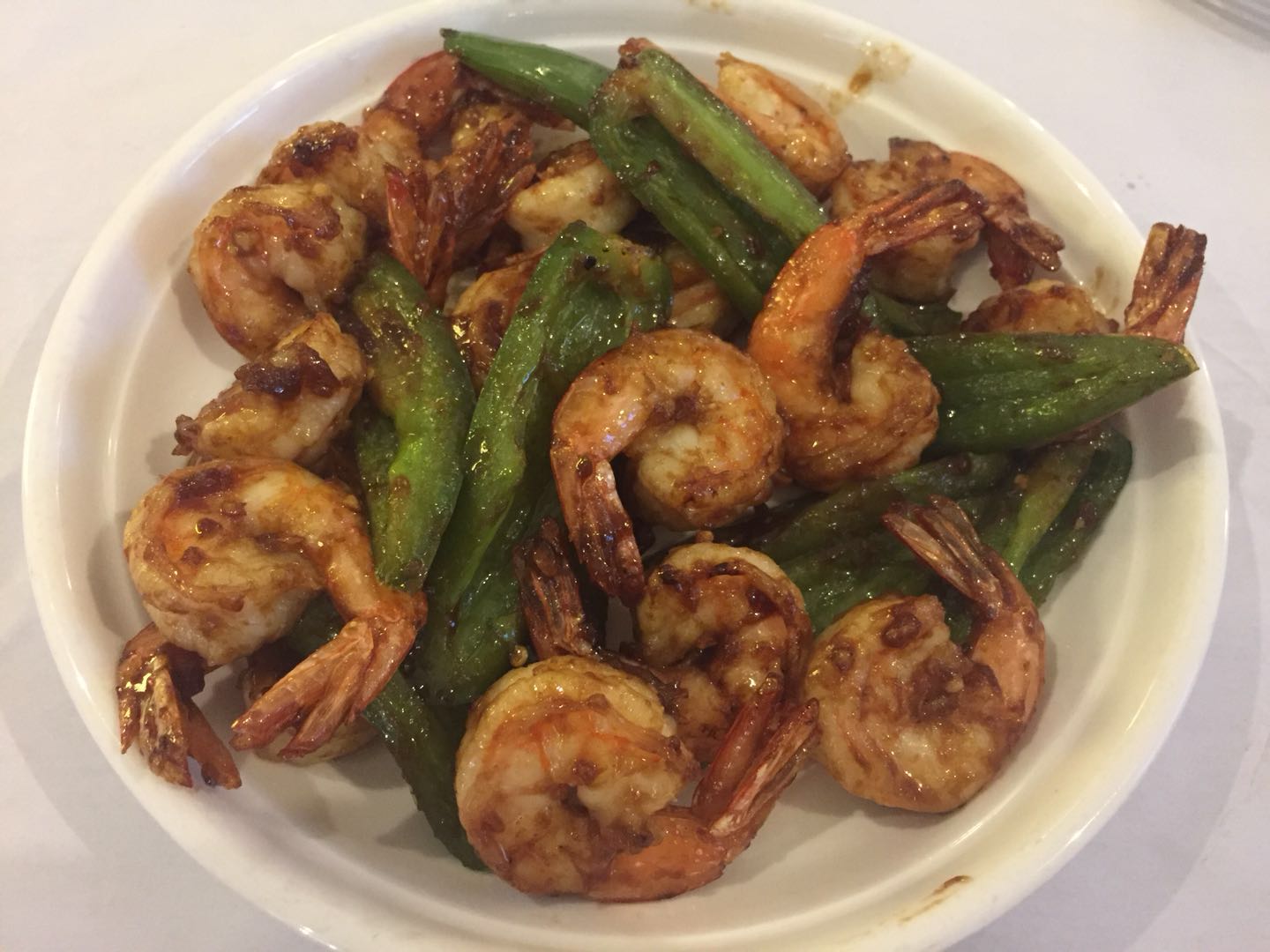 Order Jumbo Prawns with Jalapenos in Sweet Hot Spiced Sauce food online from Yang Chow Restaurant store, Oakland on bringmethat.com