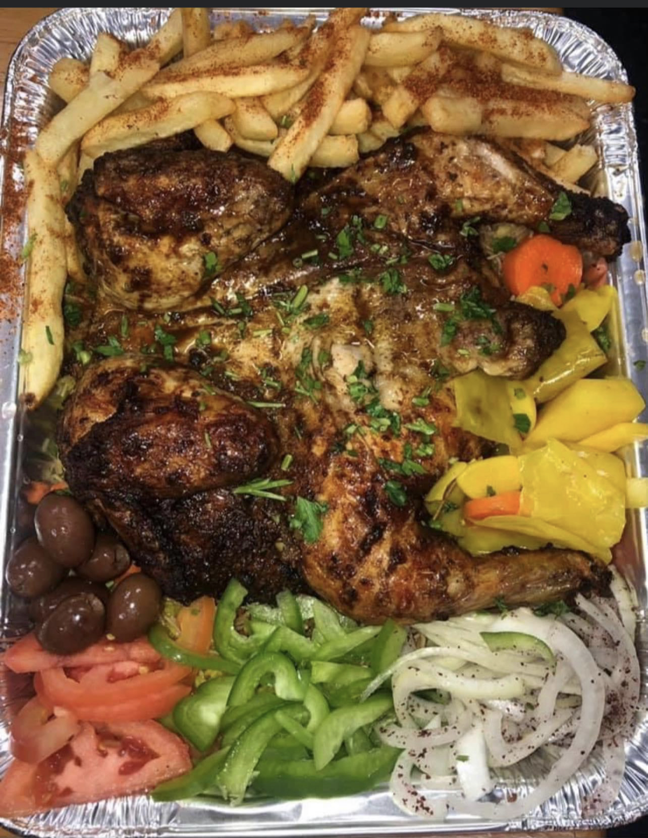 Order Grilled Chicken Plate food online from Istanbul Restaurant And Bakery store, Westbrook on bringmethat.com