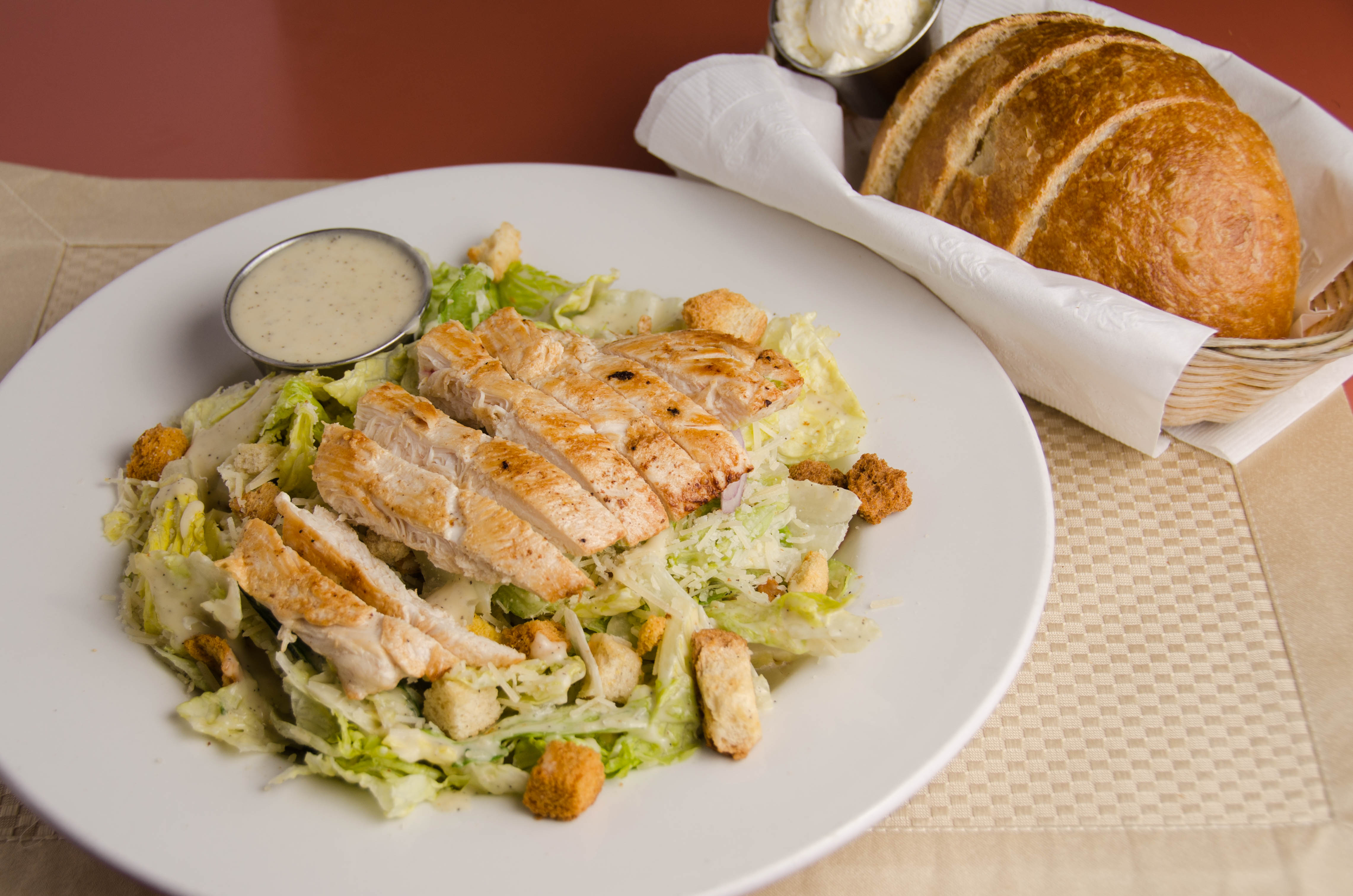 Order Chicken Caesar Salad food online from Lulu's Restaurant store, Van Nuys on bringmethat.com