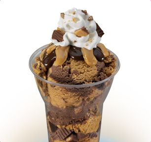 Order Reese's Peanut Butter Cup Layered Sundae food online from Baskin Robbins store, Richmond on bringmethat.com