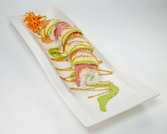 Order Rainbow Roll food online from El Sushi Loco store, Downey on bringmethat.com
