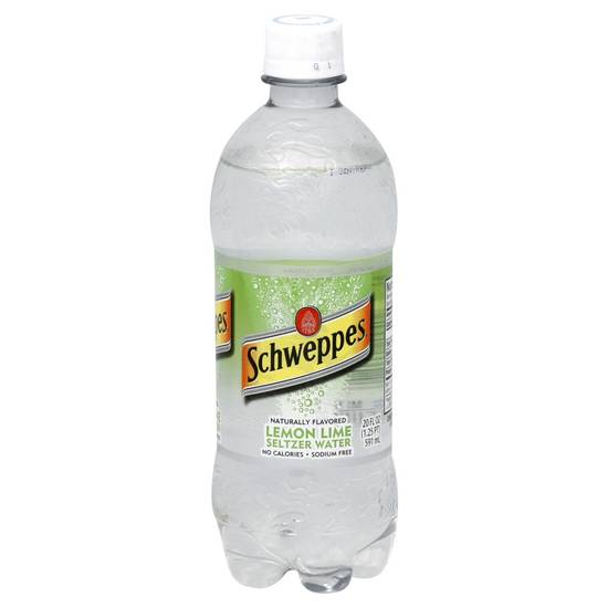 Order Schweppes Seltzer Water Lemon Lime (20 oz) food online from Rite Aid store, READING on bringmethat.com