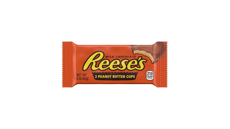 Order Reese's, Milk Chocolate Peanut Butter Cups Candy - 2 Pieces 5 oz food online from Valero Food Mart store, Murrayville on bringmethat.com