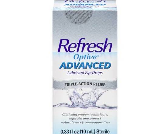 Order Refresh Optive Advanced Triple-Action Relief .33oz food online from McLean Ave Pharmacy store, Yonkers on bringmethat.com