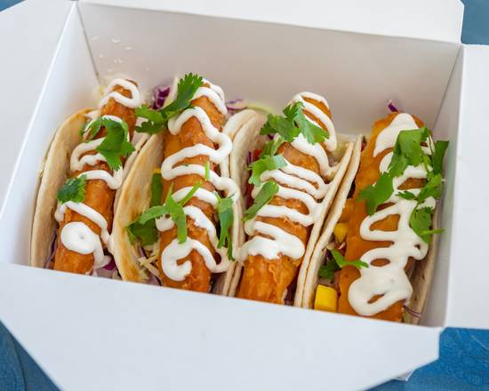 Order Fish Tacos (4 pcs) food online from The Poke Beach store, Carson City on bringmethat.com