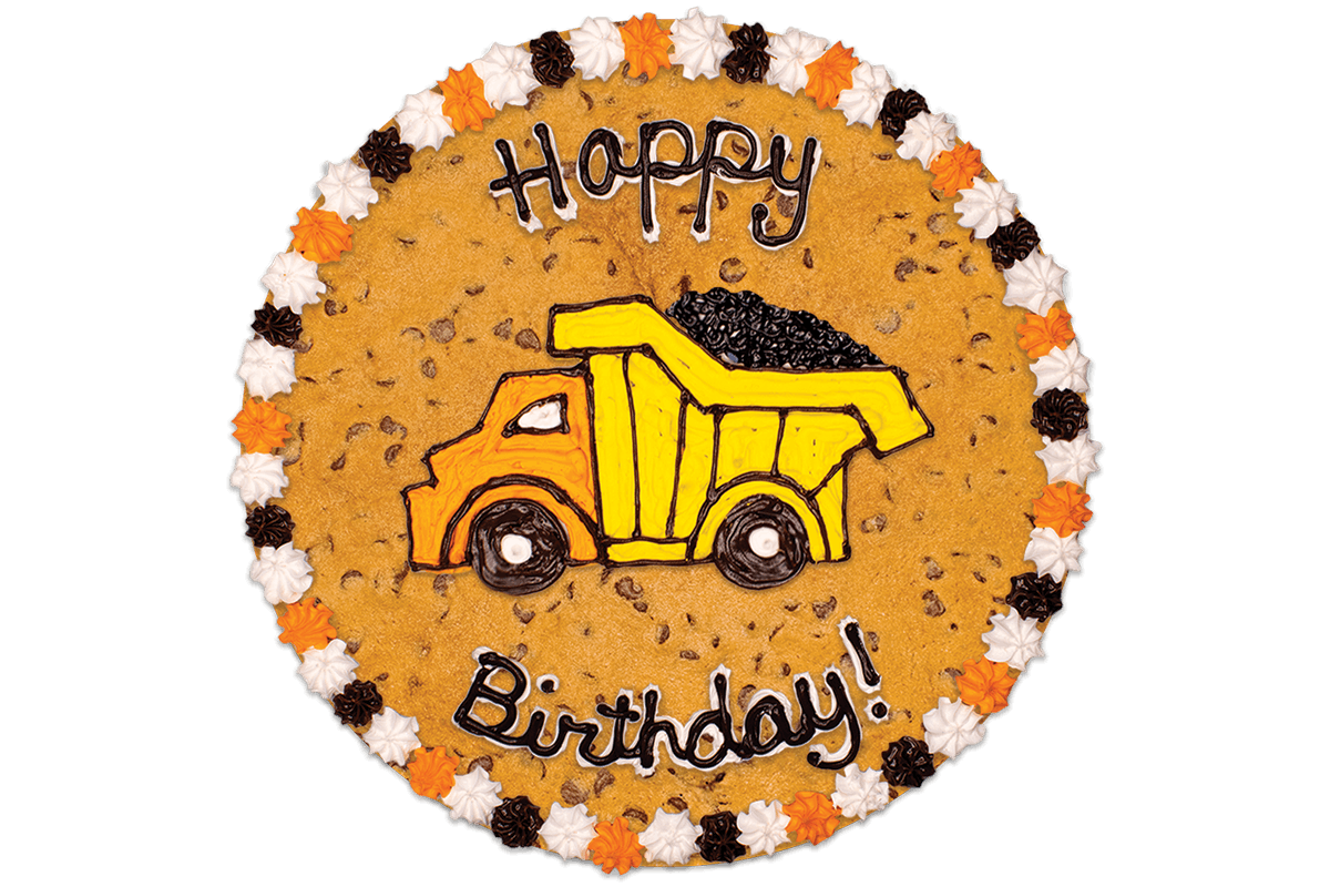 Order #411: Birthday Dump Truck food online from Nestle Toll House store, Toledo on bringmethat.com