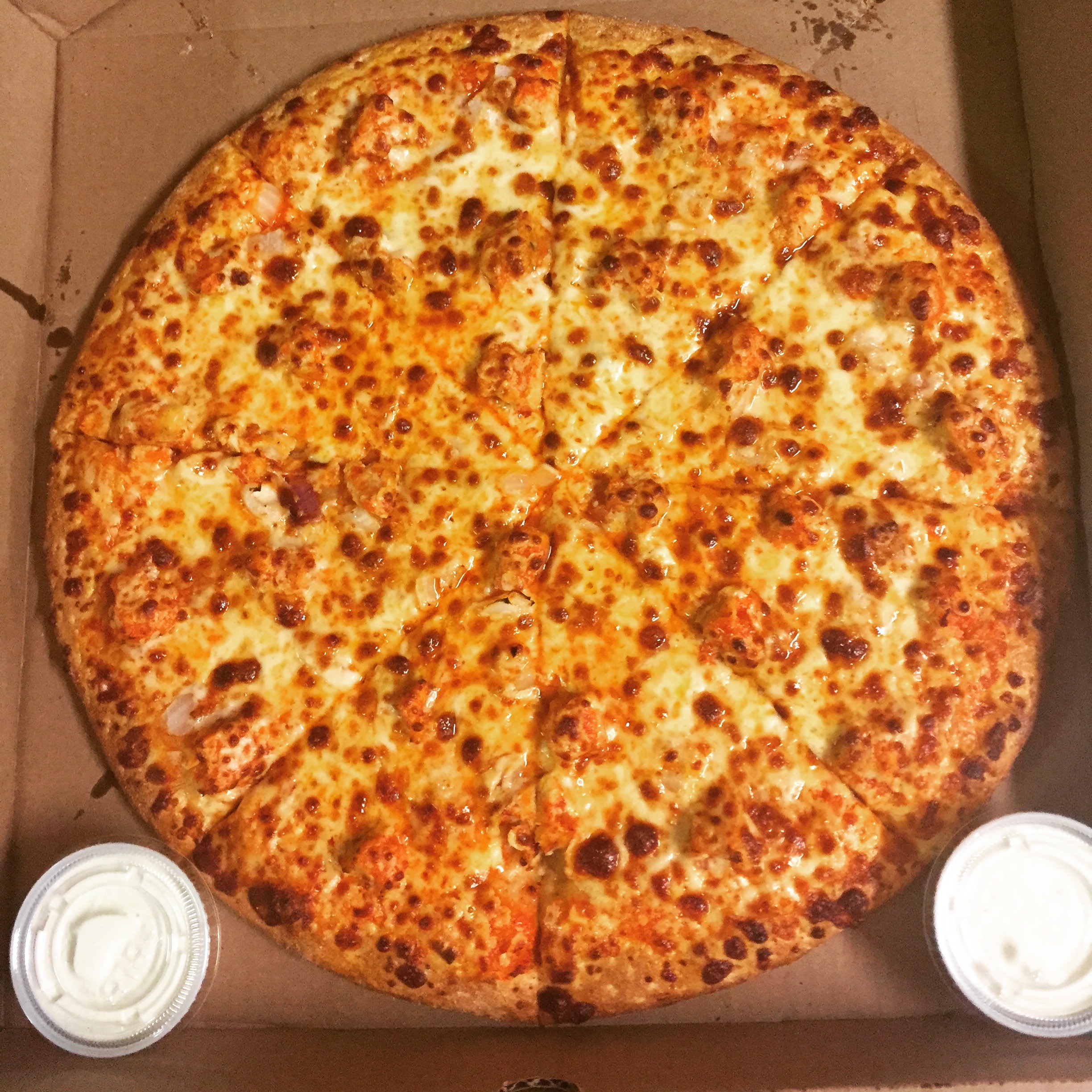 Order Buffalo Chicken Gourmet Pizza food online from Ronzio Pizza & Subs store, Warwick on bringmethat.com