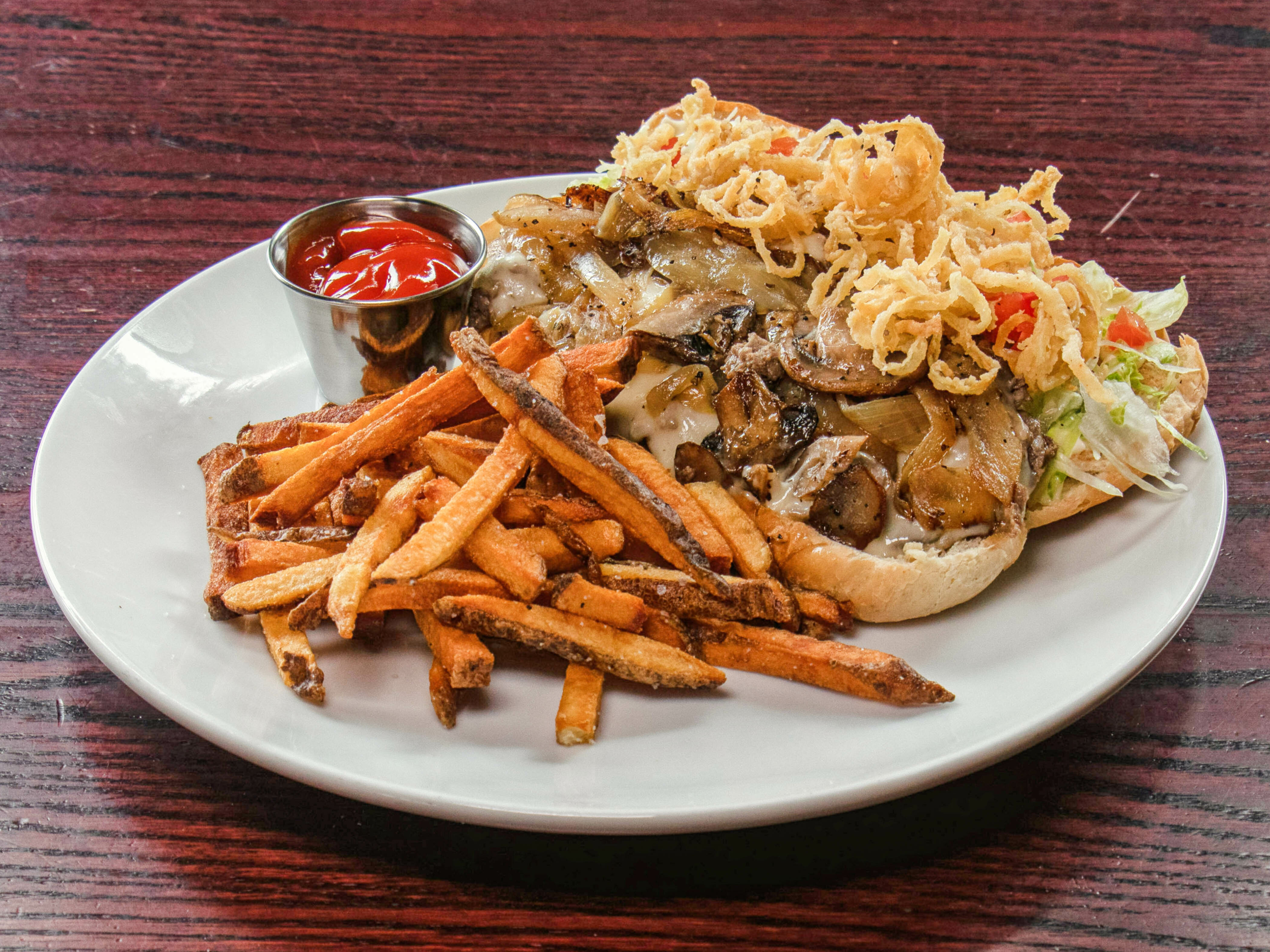 Order Original Steak and Cheese Sandwich food online from The Bungalow Alehouse store, Ashburn on bringmethat.com