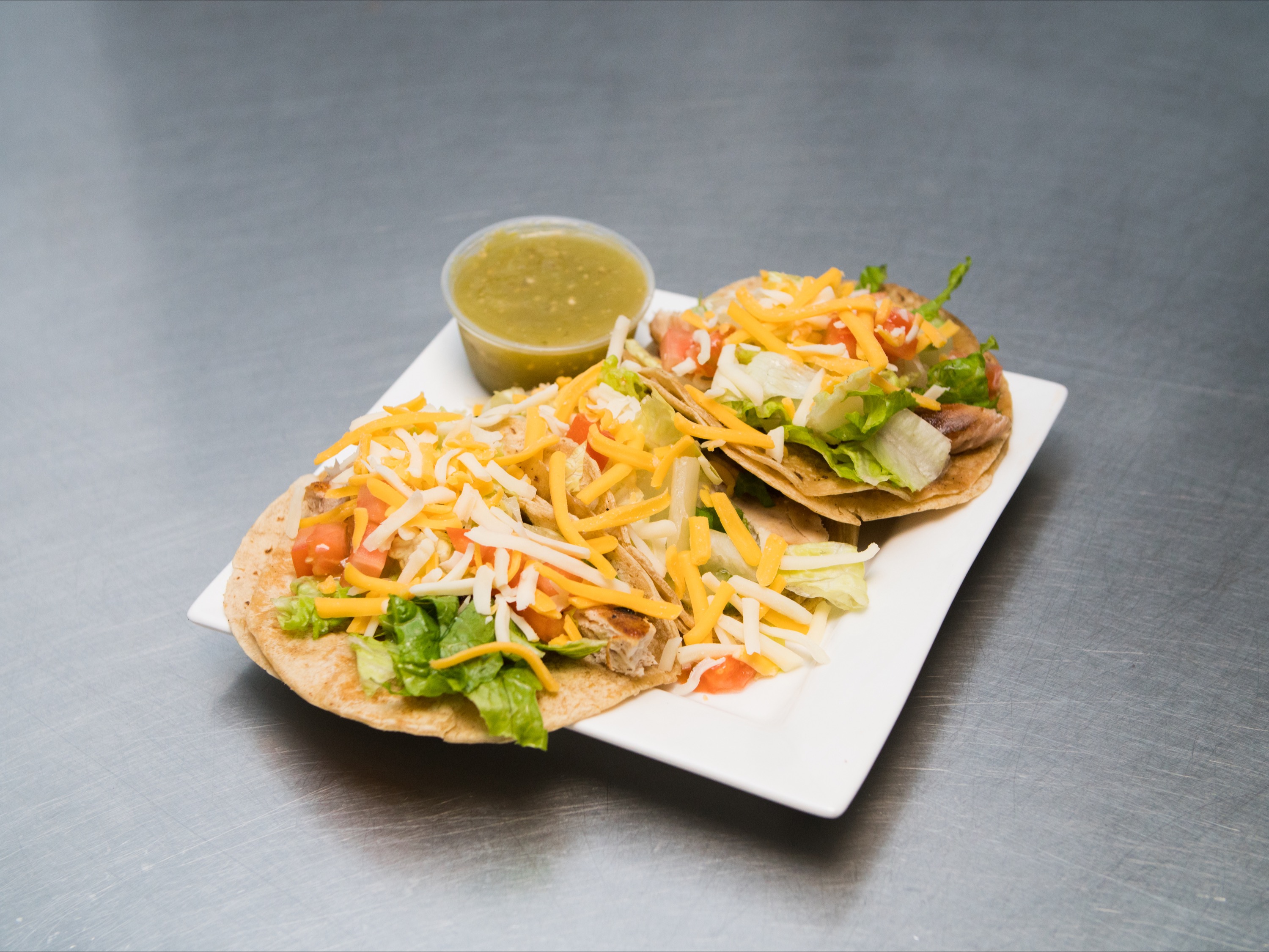 Order 4 Piece Steak Tacos food online from Happy Tapper store, Melrose Park on bringmethat.com