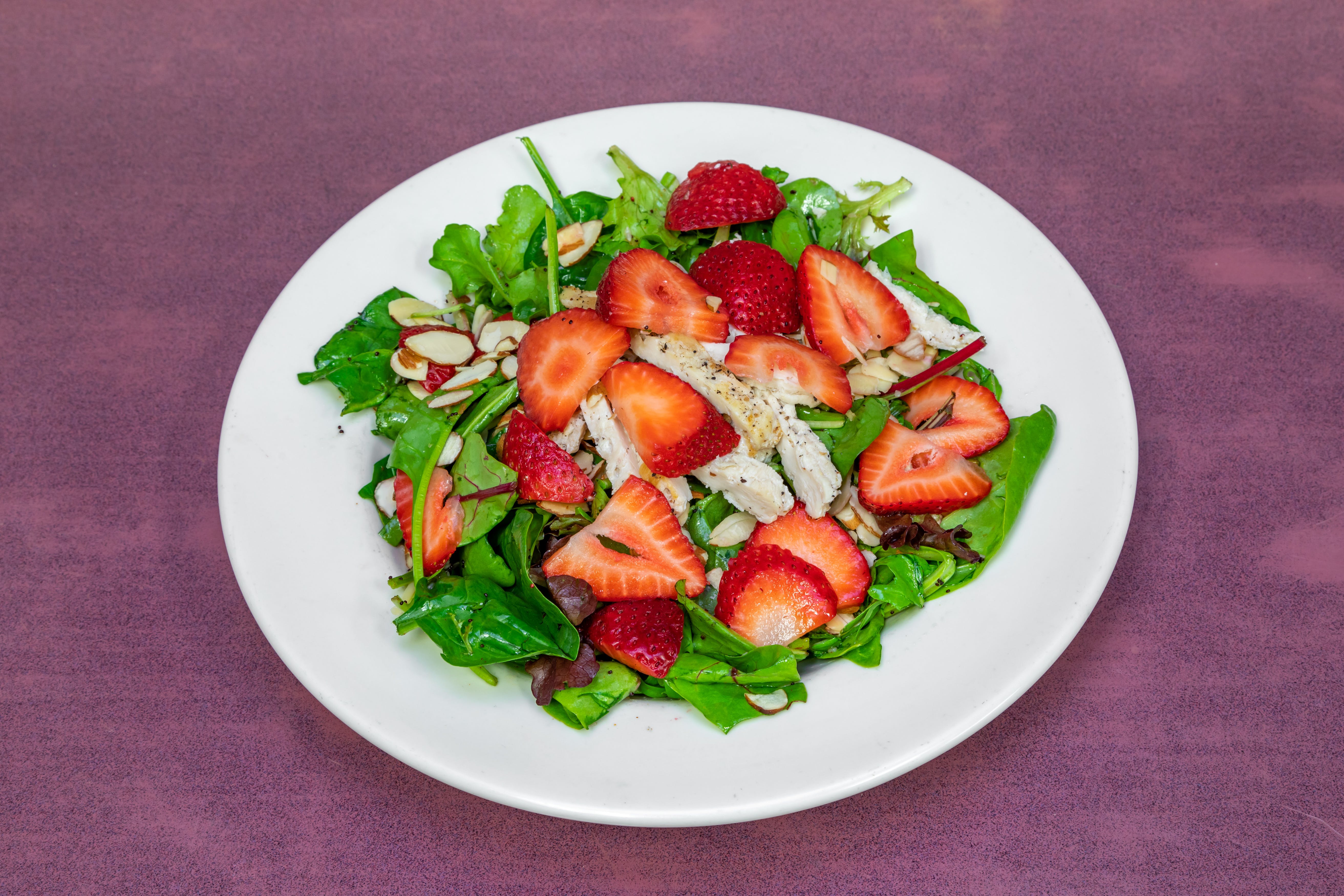 Order Strawberry Spinach Salad - Small food online from Red Devil Italian Restaurant store, Tempe on bringmethat.com