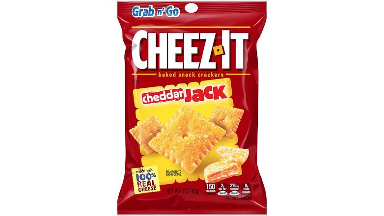Order Cheez-It Cheddar Jack Crackers  3 oz food online from Valero Food Mart store, Murrayville on bringmethat.com