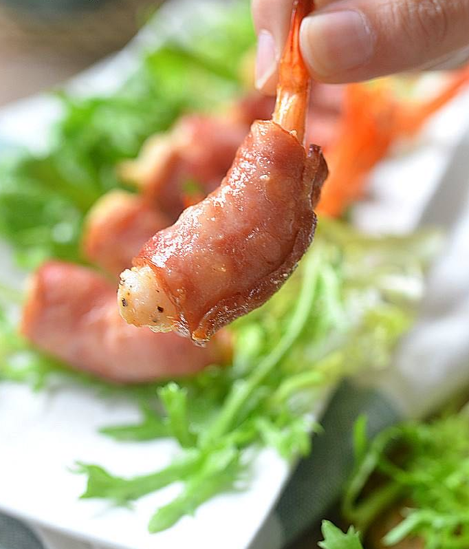 Order S34. Bacon Shrimp Specialty food online from Asian Buffet Hibachi Grill store, Battle Creek on bringmethat.com