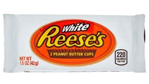 Order Reese's White Chocolate Cup 1.5 oz food online from Cafe Verdi Rebel store, Las Vegas on bringmethat.com