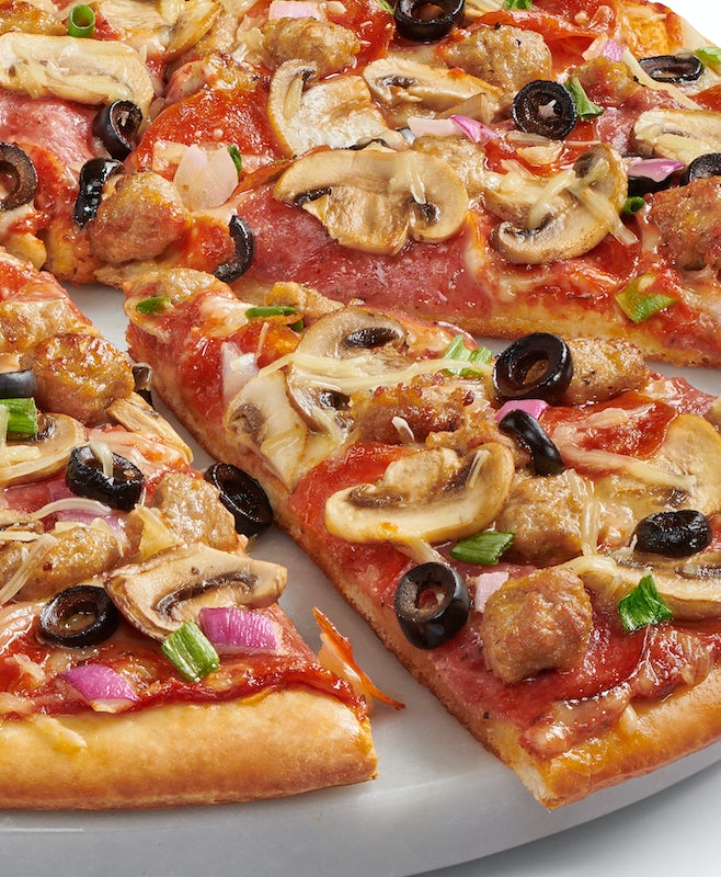 Order Dairy-Free Cheese Murphy's Combo - Baking Required food online from Papa Murphy Pizza store, Cedar Rapids on bringmethat.com
