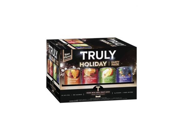 Order TRULY Hard Seltzer Holiday Style Variety Mix Pack, Spiked & Sparkling Water - 12x 12oz Cans food online from Shar Armanetti Fine Wine & Spirits store, Carpentersville on bringmethat.com