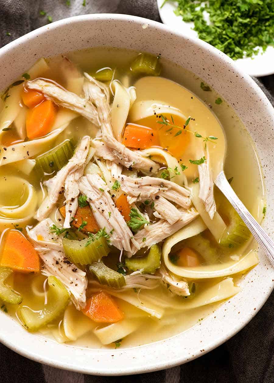 Order Homemade Chicken Noodle Soup food online from Pellegrini Pizza store, Las Vegas on bringmethat.com