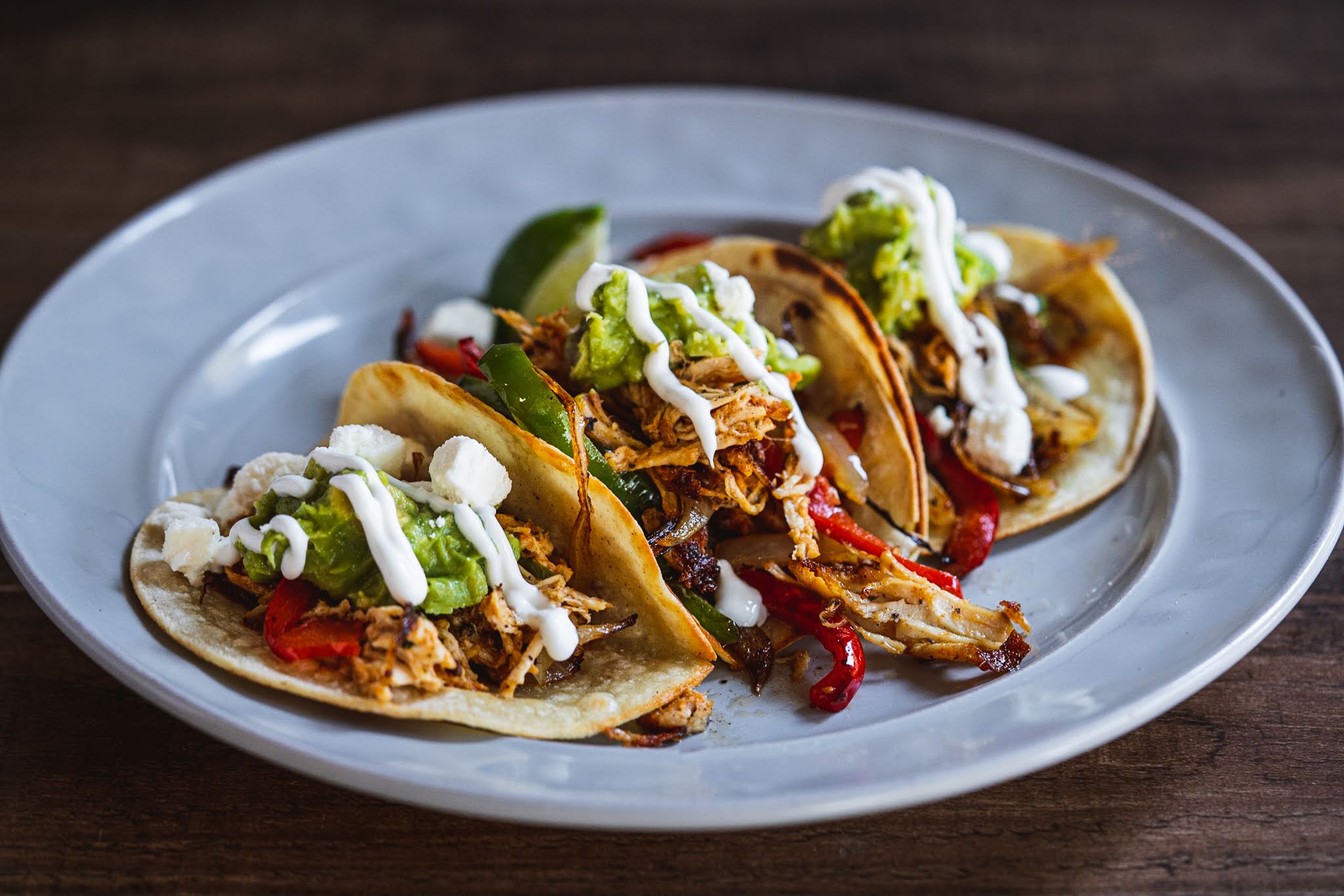 Order Mezcal Infused Chicken Tacos (GF) food online from Luna Inspired Street Food store, Ithaca on bringmethat.com