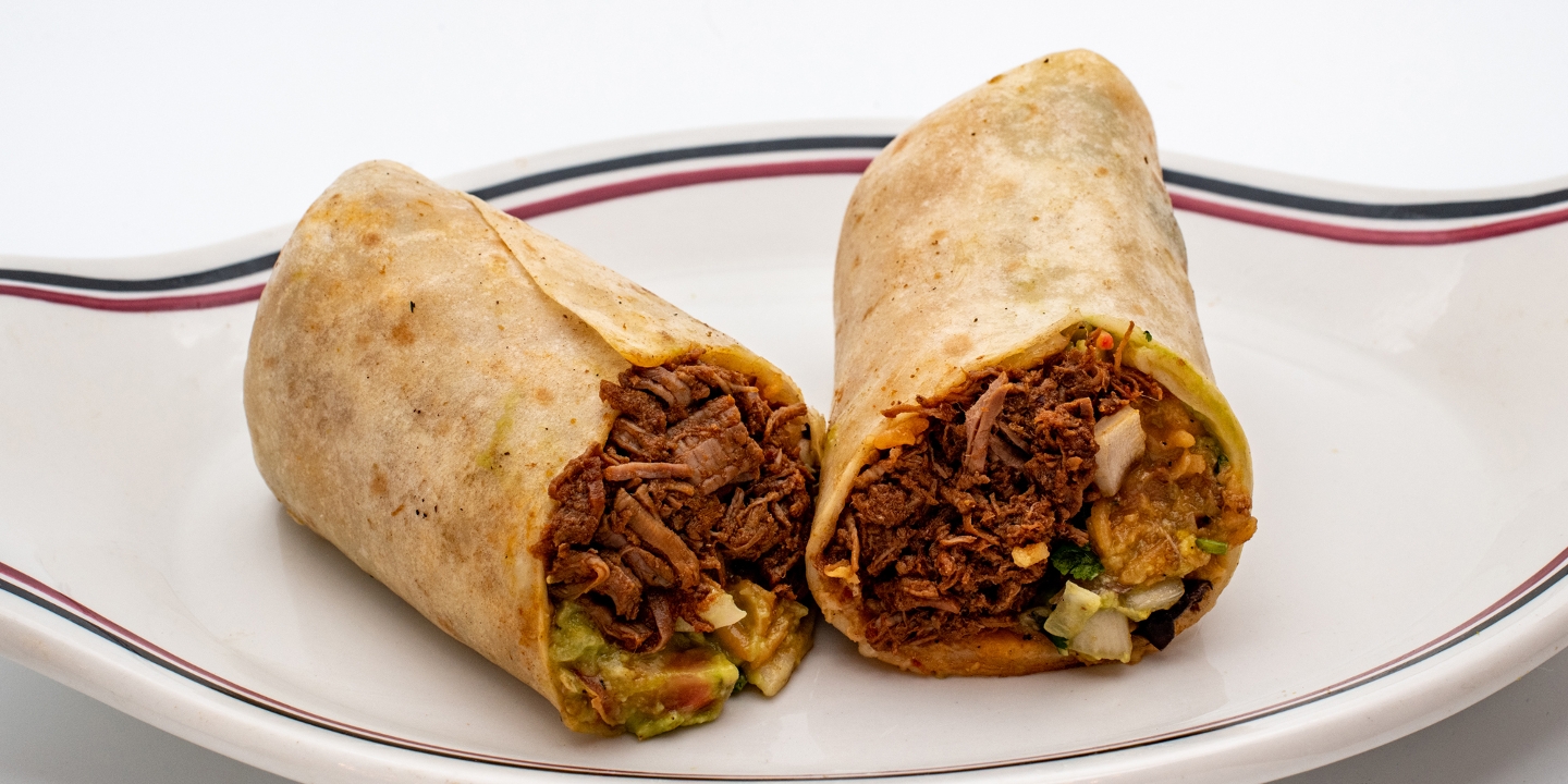 Order Spicy Beef Burrito food online from Amelia's Taqueria store, Allston on bringmethat.com