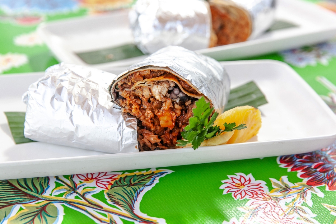 Order Al Pastor Burrito food online from Lola's Mexican Cuisine store, Long Beach on bringmethat.com