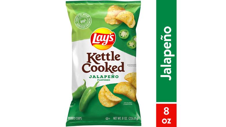 Order Lay'S Kettle Cooked Potato Chips, Jalapeno food online from Anderson Convenience Markets #140 store, Omaha on bringmethat.com