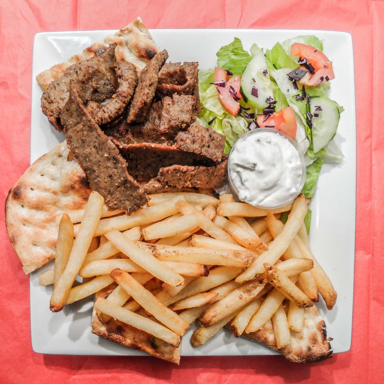 Order 11. Gyro Platter food online from Grill Kabob Xpress store, Old Town Manassas on bringmethat.com