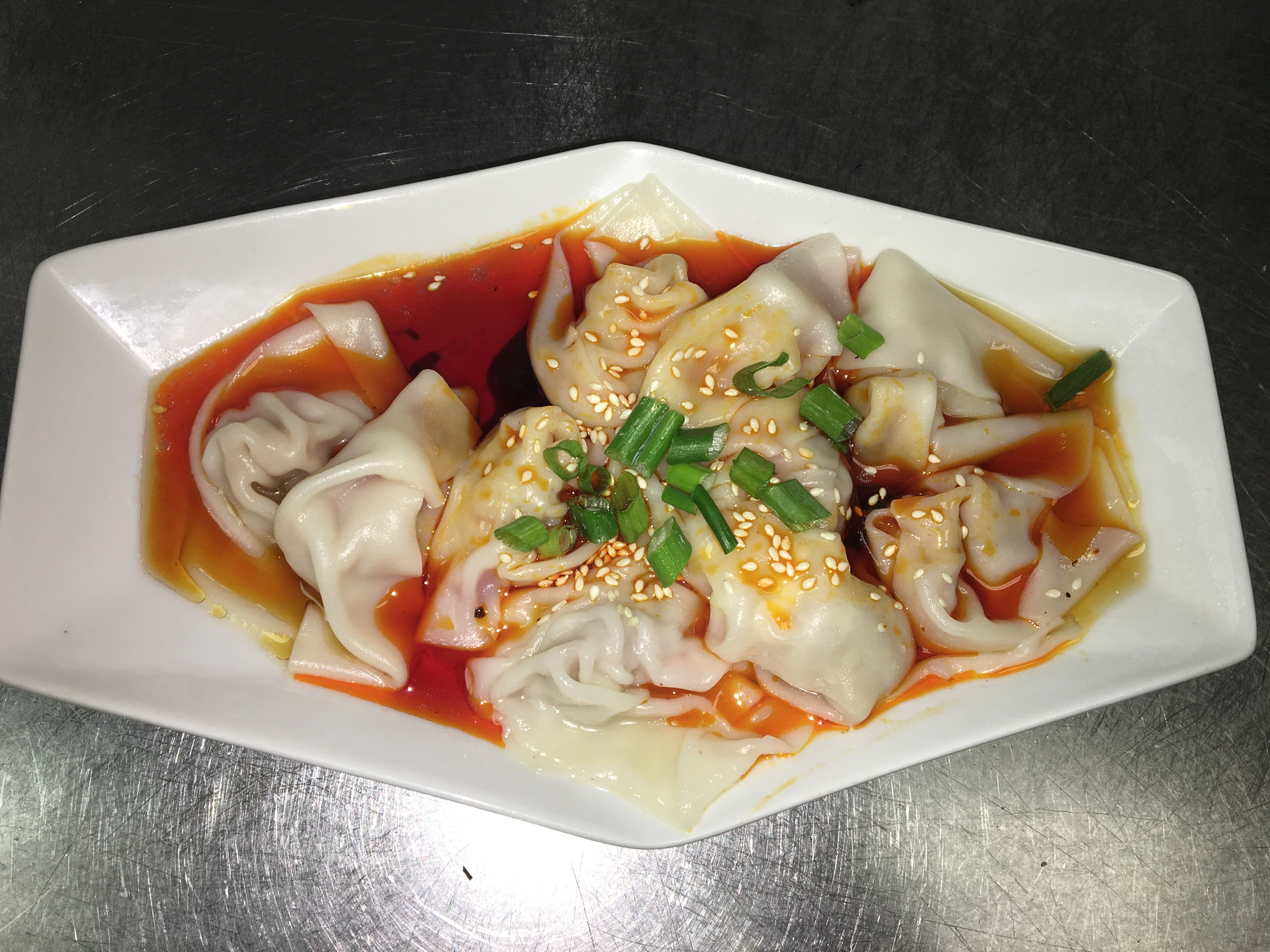 Order A10. Wonton in Chili Sauce 红油抄手 food online from Red Chili store, Vestal on bringmethat.com
