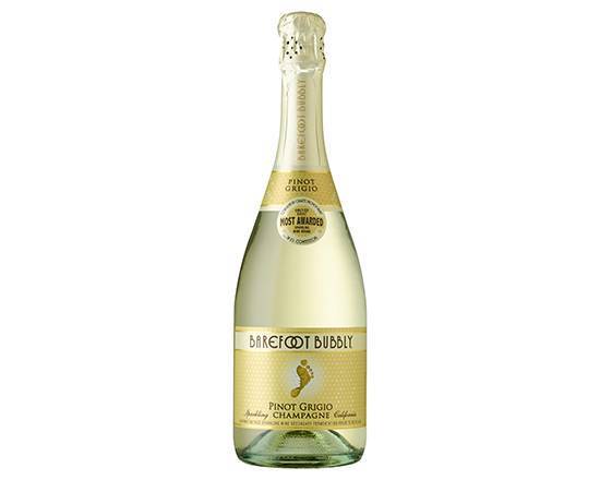 Order Barefoot Bubbly Pinot Grigio, 750mL champagne (11.0% ABV) food online from Signal Liquor store, Signal Hill on bringmethat.com