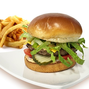 Order Cheeseburger food online from Pizza Man store, North Hollywood on bringmethat.com