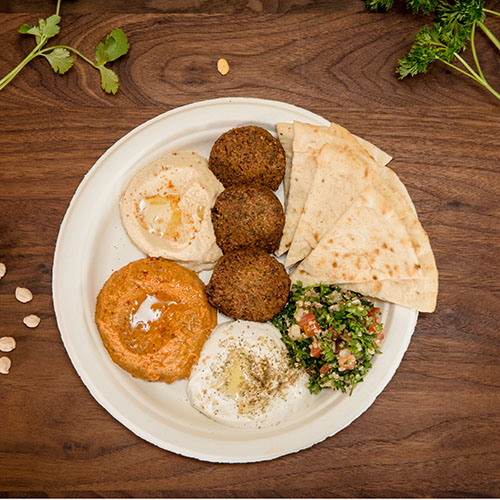Order Mezza Plate food online from Ghassan Restaurant store, Greensboro on bringmethat.com