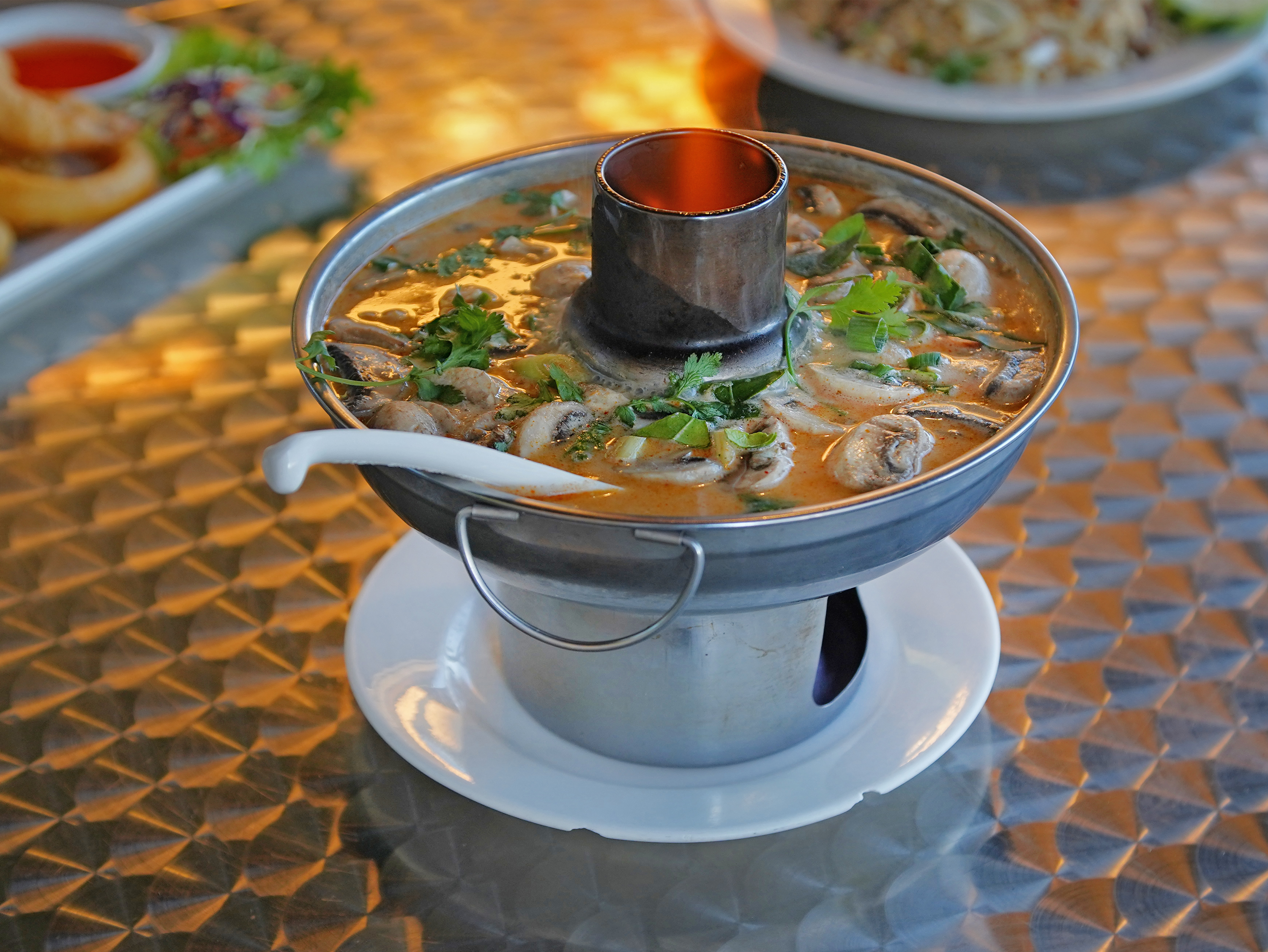 Order 22. Tom Kha Chicken Soup food online from Thai Bamboo store, Northridge on bringmethat.com