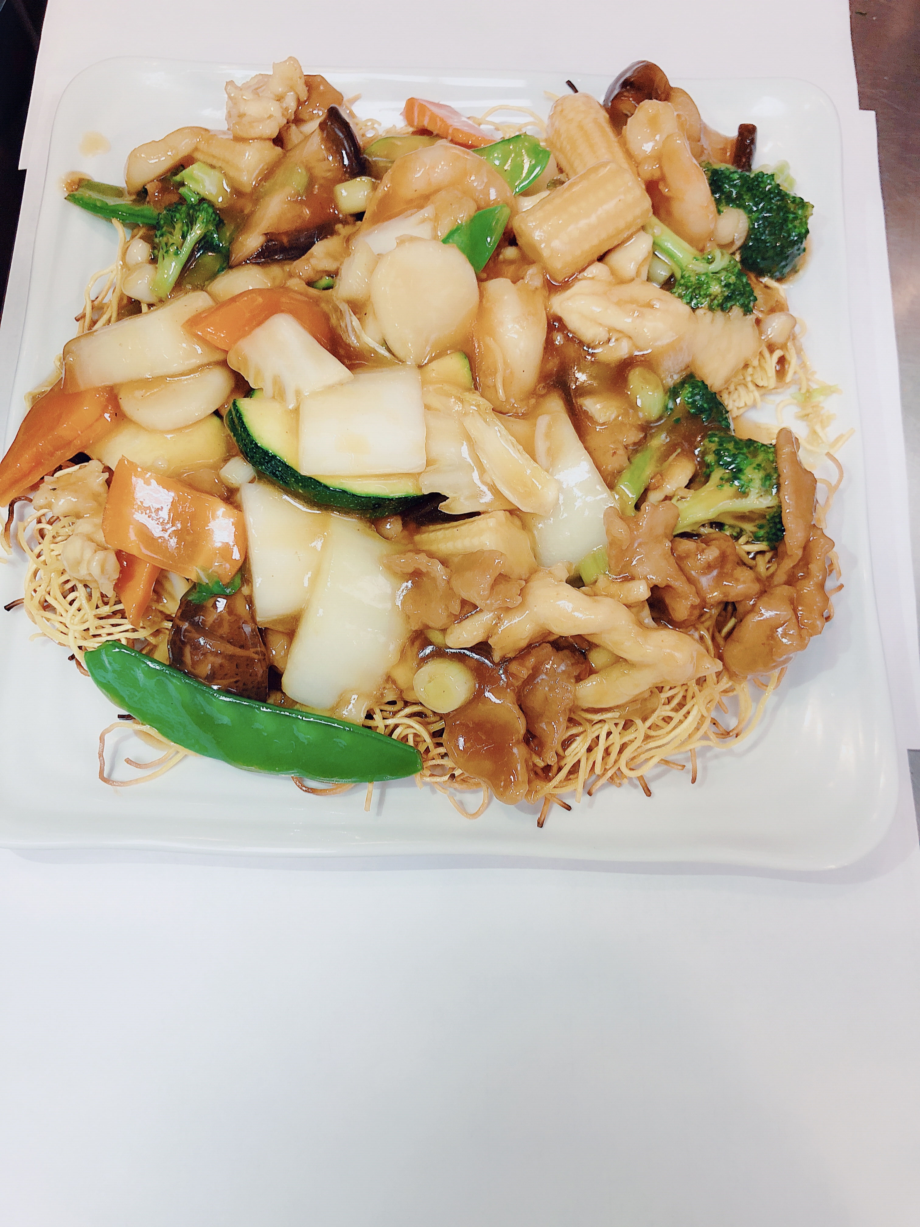 Order 80. Hong Kong Pan Fried Noodle food online from So China Restaurant store, Murrieta on bringmethat.com