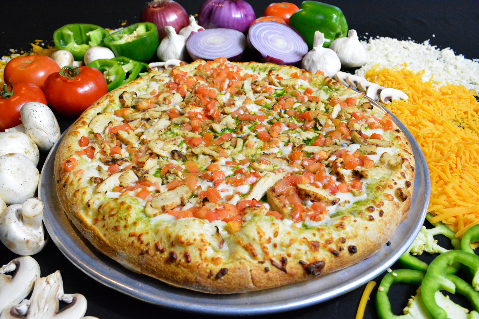 Order Chicken Pesto food online from Stuft Pizza store, Milpitas on bringmethat.com