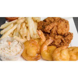 Order 3 Pc. Chicken Tenders and 5 Pc. Jumbo Shrimp w small fries and a drink food online from CHICKEN AVENUE store, Garden City on bringmethat.com
