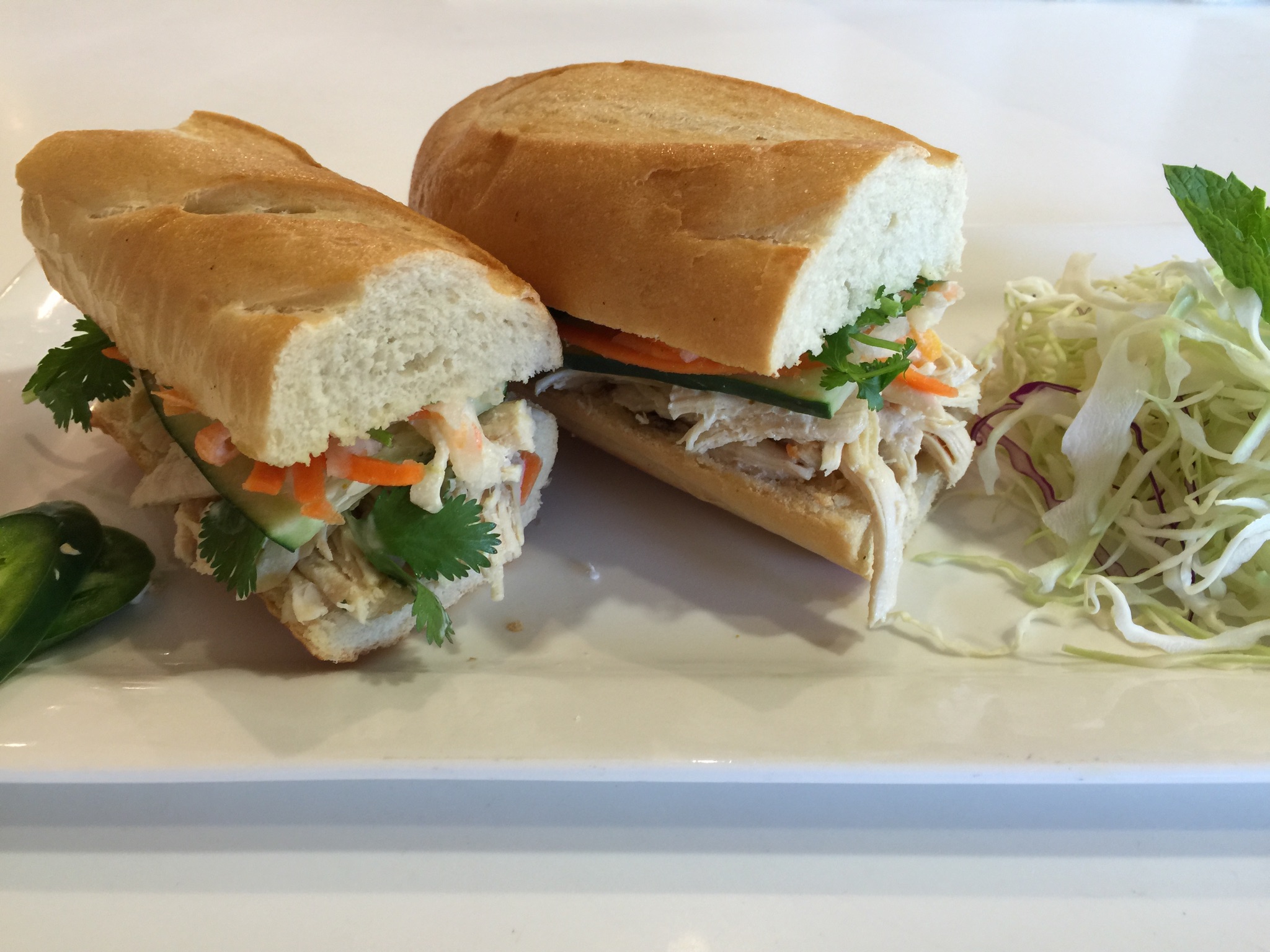 Order Pulled Chicken Banh Mi food online from Big Bites Vietnamese Eatery store, Mountain View on bringmethat.com