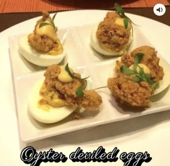 Order Fried Oyster with Devil Eggs (6 pcs) food online from Manning House of Crab & More store, Manning on bringmethat.com