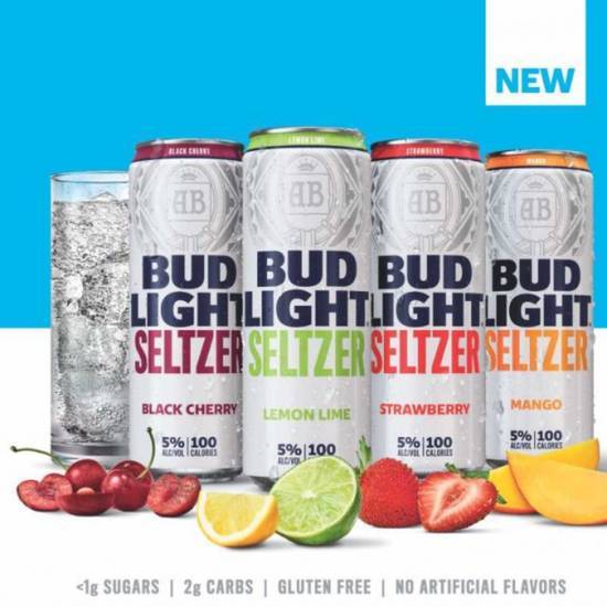 Order Bud Light Seltzer Variety Pack, 12pk cans hard seltzers (5% ABV) food online from Adobe Wine & Liquors store, Fountain Hills on bringmethat.com
