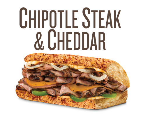 Order Chipotle Steak and Cheddar Sub food online from Quiznos store, Raleigh on bringmethat.com