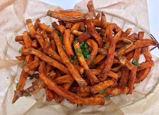 Order Basket of Sweet Potato Fries food online from Farm Burger Decatur store, Decatur on bringmethat.com