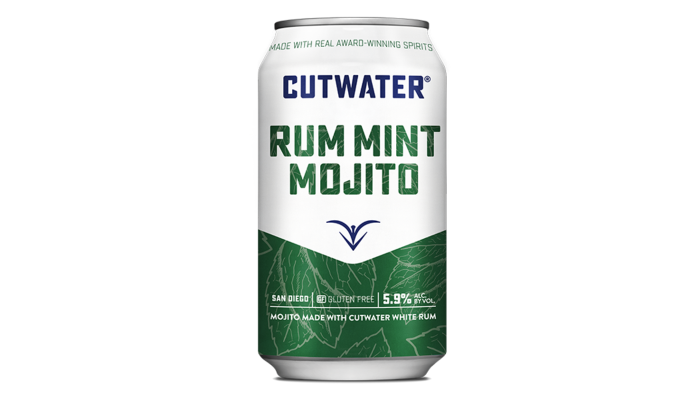 Order Cutwater Rum Mint Mojito 4 x 12oz Cans food online from Circus Liquor store, Santa Clarita on bringmethat.com