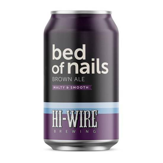 Order Hi-Wire: Bed of Nails Brown Ale 6-Pack food online from Bottlebox store, Norfolk on bringmethat.com