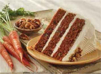 Order Slice: Carrot Cake (contains nuts) food online from Piece Of Cake Inc. store, Atlanta on bringmethat.com