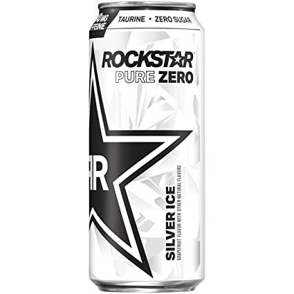 Order Rockstar Energy Drink Pure Zero, Silver Ice food online from Exxon Food Mart store, Port Huron on bringmethat.com