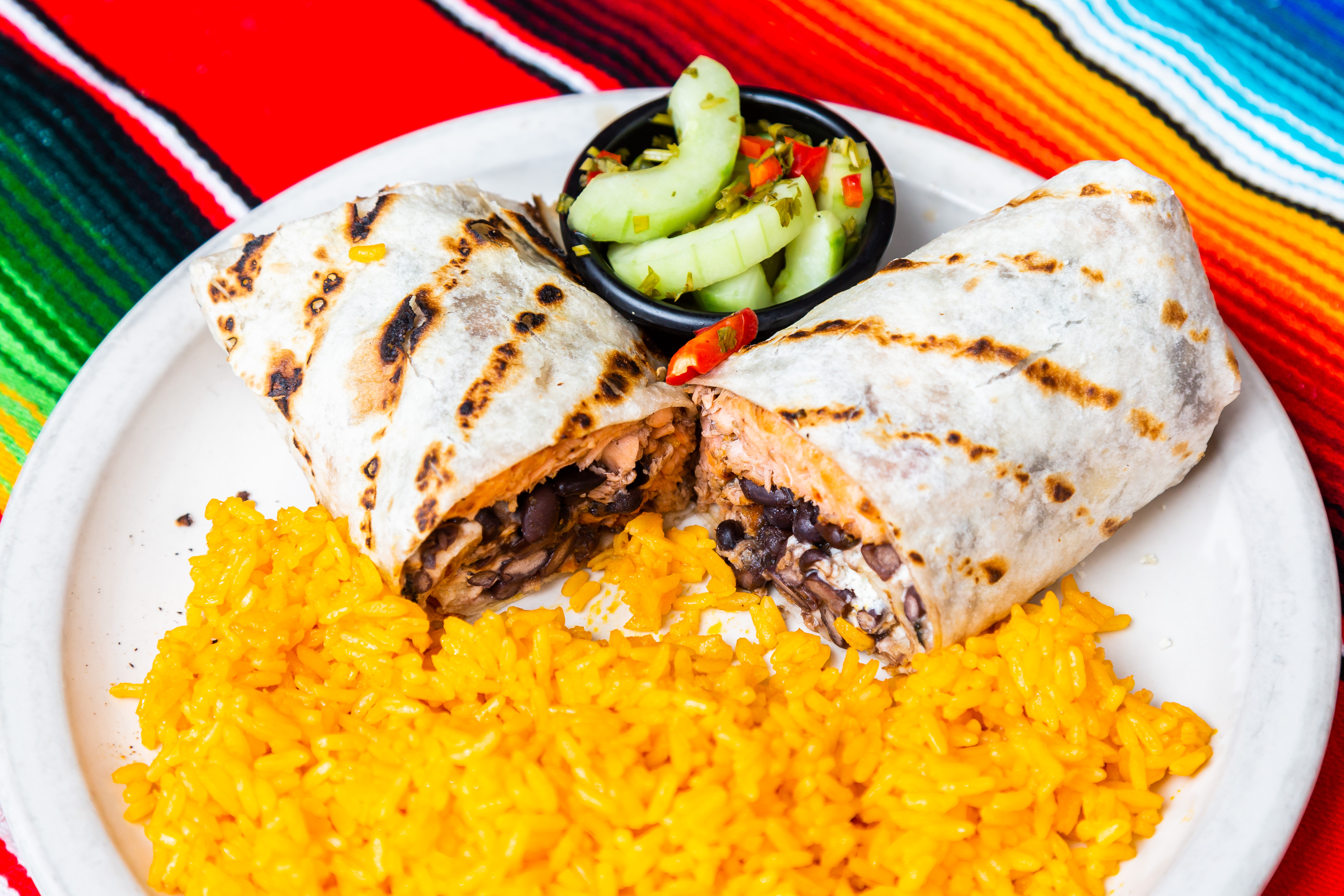 Order Salmon Burrito food online from Tamales store, Highland Park on bringmethat.com
