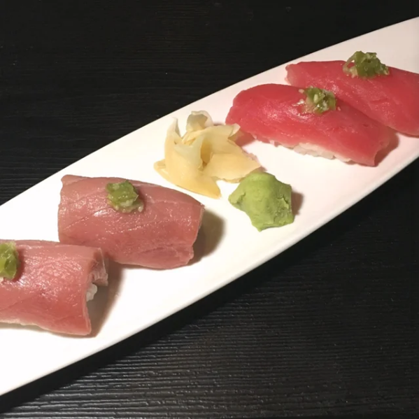 Order Blue Fin Tuna Nigiri Set food online from Izakaya Takasei store, Fullerton on bringmethat.com
