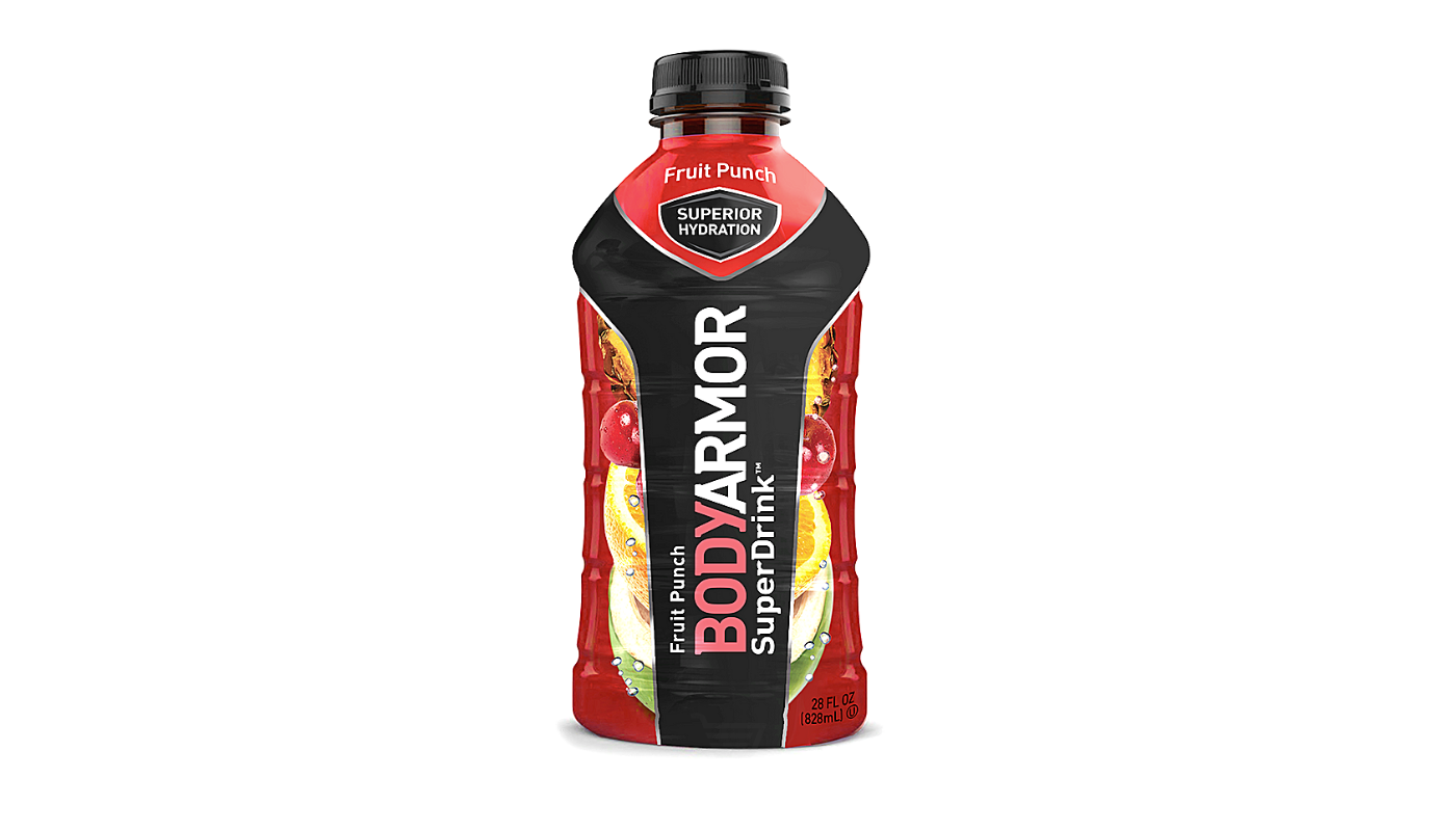 Order BODYARMOR Sports Drink Fruit Punch 28 oz food online from M & M Liquor & Jr Market store, Anaheim on bringmethat.com