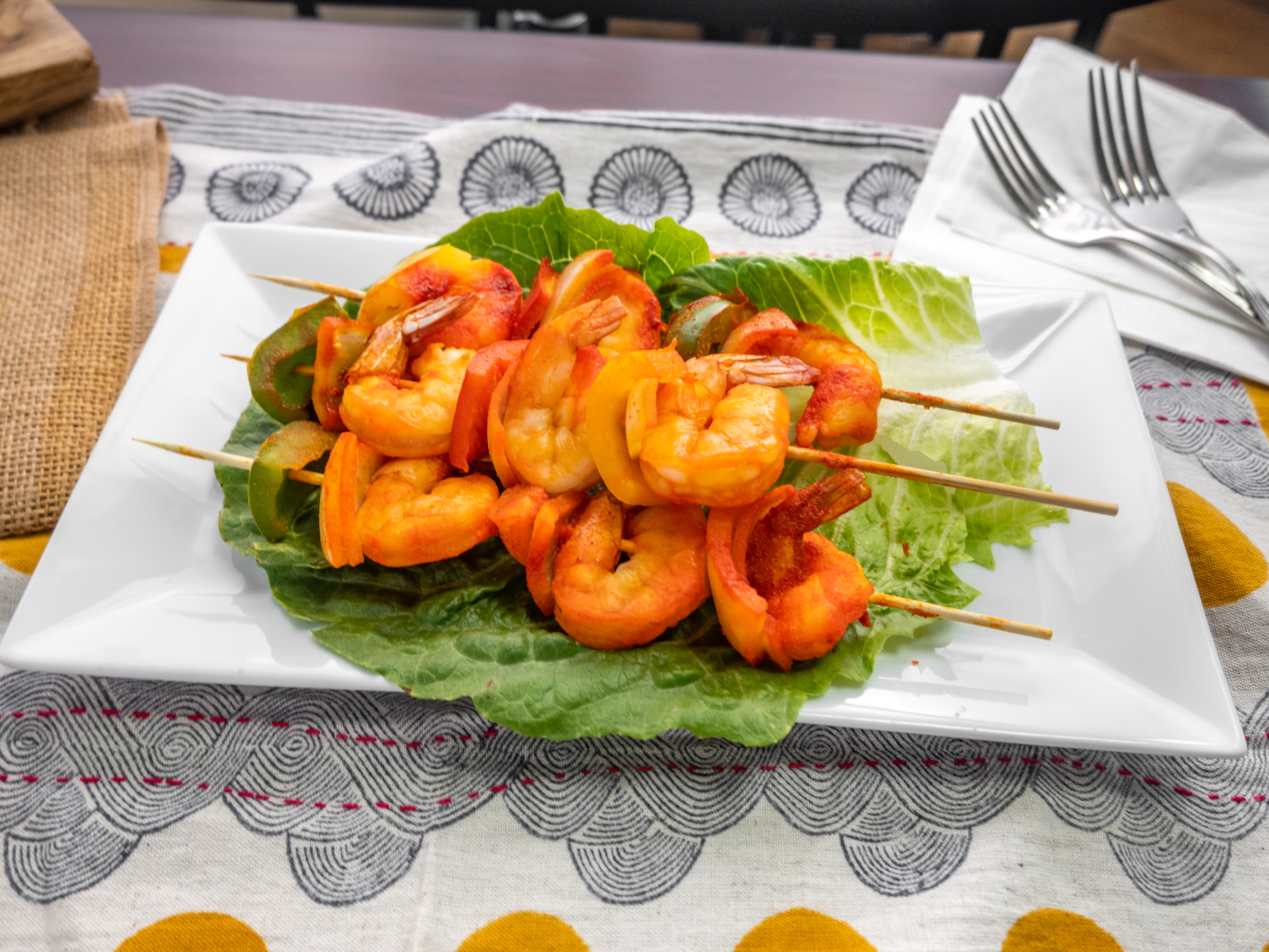 Order 19. Shrimp Kebab food online from A&H African & Jamaican Restaurant store, Clementon on bringmethat.com