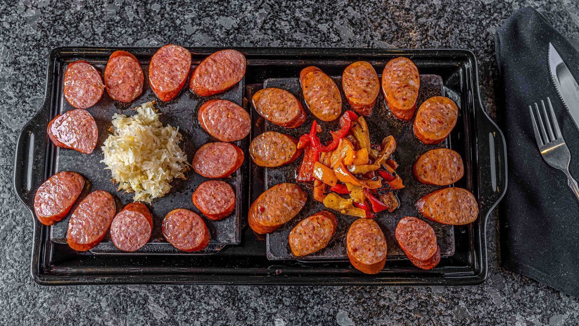 Order Sizzling Sausage Combo  food online from Black Rock Bar & Grill store, Toledo on bringmethat.com