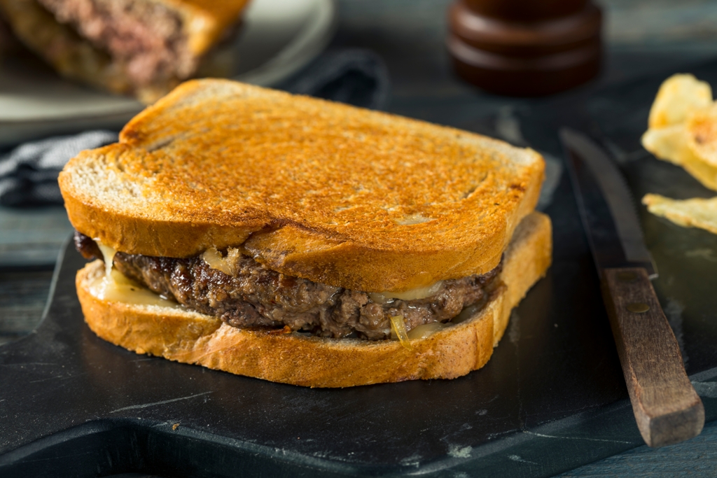 Order Patty Melt Sandwich food online from Supreme Cheesy Breads & More store, Ann Arbor on bringmethat.com