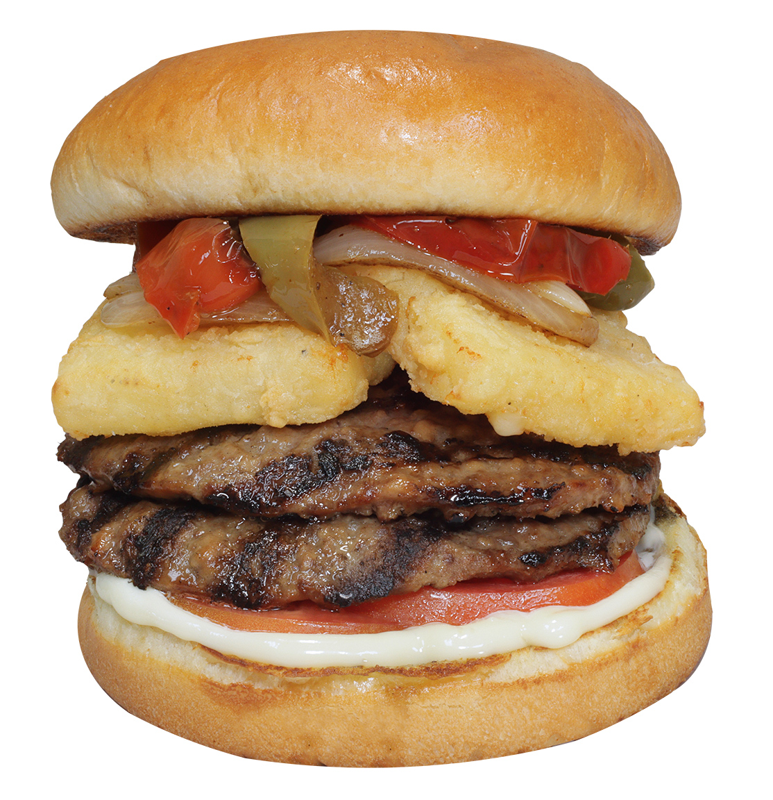 Order Saganaki Double Burger food online from Flips Beef of Glen Ellyn store, Glen Ellyn on bringmethat.com